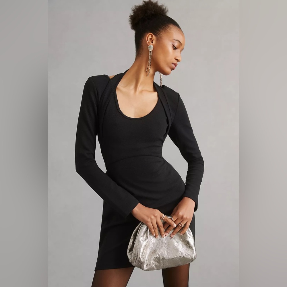 NWT ANTHROPOLOGIE LONG-SLEEVE MINI DRESS
